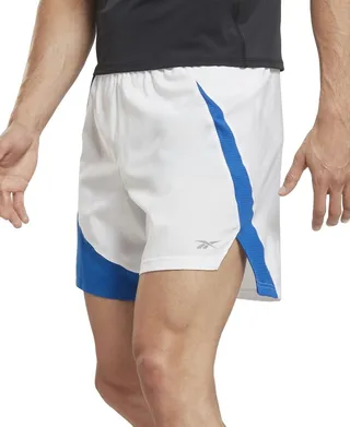 Reebok Men's Running Speedwick Colorblocked Reflective Drawstring Shorts