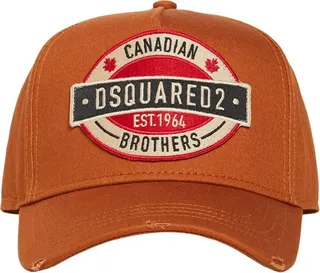 Logo patch cotton gabardine cap