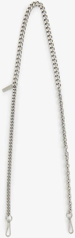 Nickel Charm-embellished Metal Chain Strap