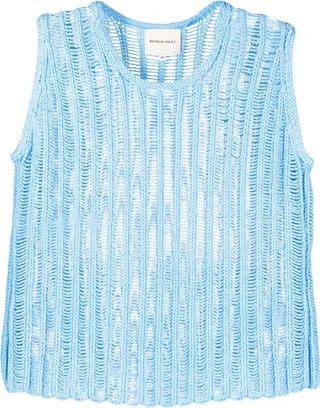 Machine open-knit top
