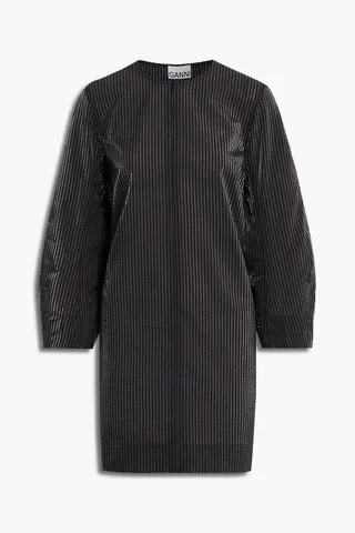 Checked seersucker mini dress