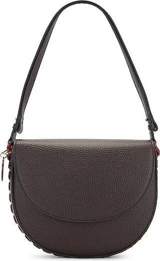 Stella McCartney Medium Flap Shoulder Bag in Chocolate