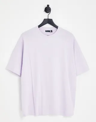 ASOS DESIGN oversized t-shirt with crew neck in lilac