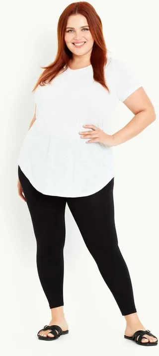 EVANS | Women's Plus Size Ankle Length Legging - black - 14W