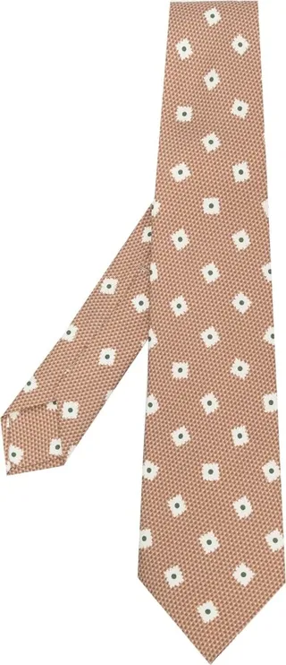 Graphic-Print Silk Tie