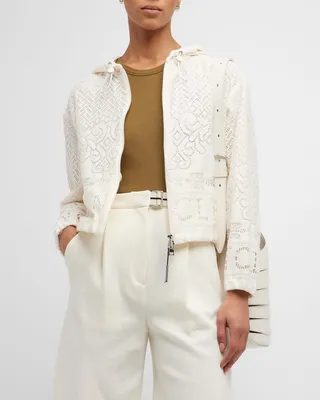 Sebaste Embroidered Lace Short Jacket