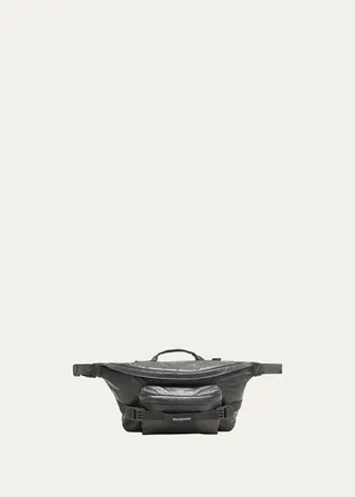 Men's Army Leather Belt Bag