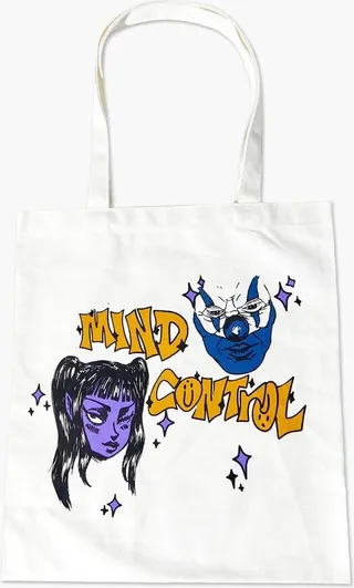 Men Mind Control Graphic Tote Bag