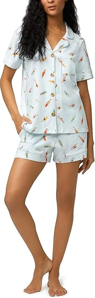Bedhead PJs Short Sleeve Shorty Set (Retro Surf) Women's Pajama Sets
