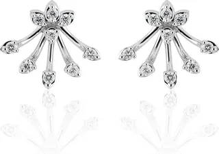 Luminus 18k White Gold Diamond Bouquet Earrings