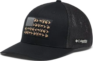 Columbia PHG Game Flag Mesh Ball Cap - High (Black) Caps