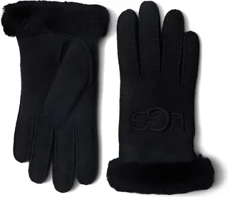 UGG Embroidered Water Resistant Sheepskin Gloves with Tech Palm (Black) Extreme Cold Weather Gloves