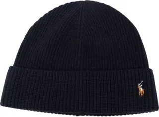 Embroidered-Logo Ribbed-Knit Hat