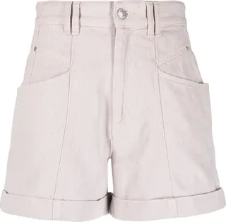 High-Rise Denim Shorts
