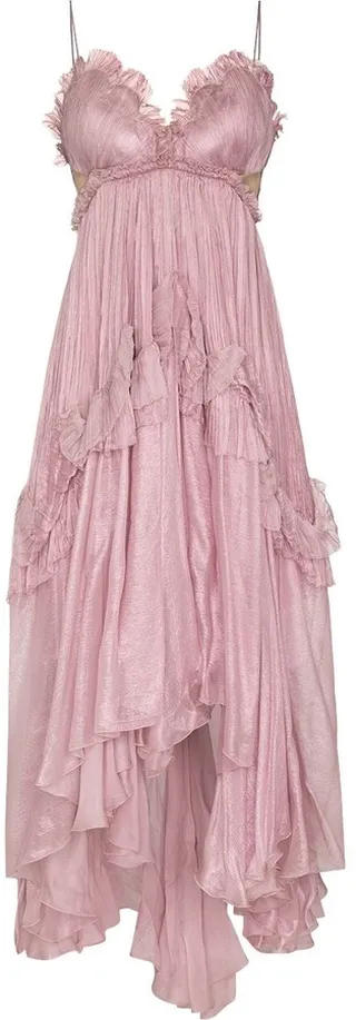 Zahara ruffe-trim dress