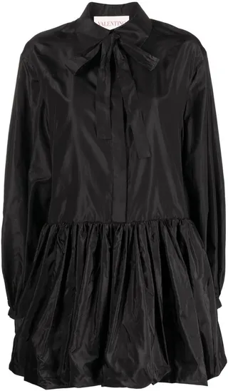 Washed Taffeta Shirt Dress