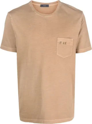 loog-print short-sleeved T-shirt