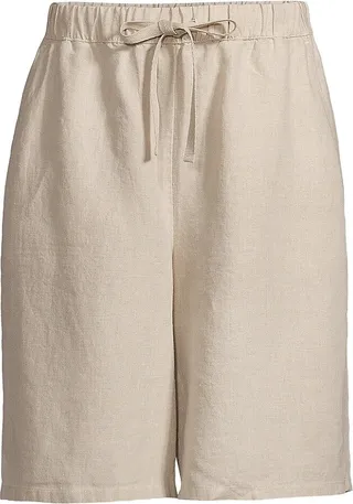 Drawstring Linen Shorts