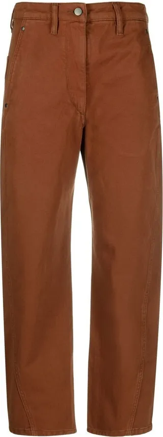 Cropped Straight-Leg Trousers