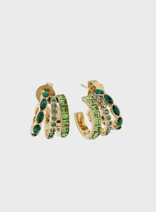 Triple Geometric Drop Earrings