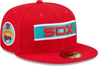 Men's New Era Scarlet Chicago White Sox 75th Anniversary Undervisor 59FIFTY Fitted Hat