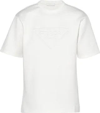 3D logo cotton-blend T-shirt