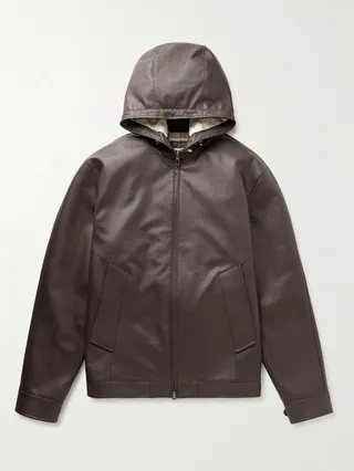 Wilton Hooded Leather Jacket