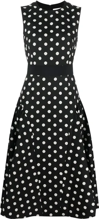 Penelope polka-dot midi dress