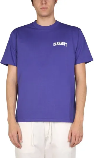 Carhartt WIP Logo Printed Crewneck T-Shirt
