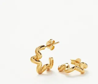 Squiggle Mini Hoop Earrings
