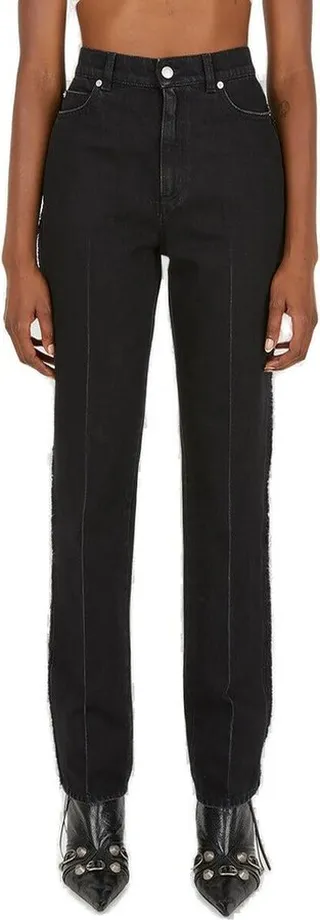 Alexander McQueen Slim Fit Pressed-Crease Jeans