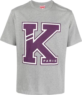 Grey Logo Print T-shirt