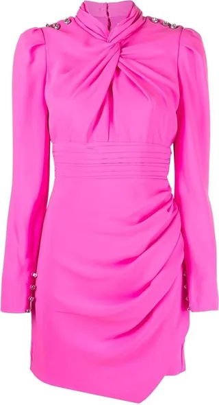 Twisted Collar Minidress