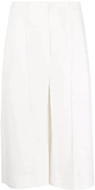 Cotton-Linen Blend Tailored Shorts