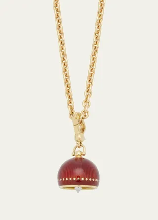 #3 Ruby Enamel Meditation Bell Charm