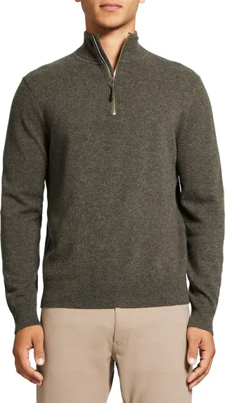 Hilles Quarter Zip Cashmere Pullover