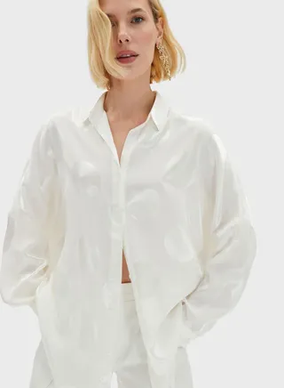 Printed Button Down Shirt