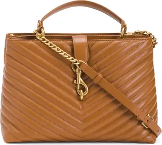 Leather Edie Large Top Handle Satchel