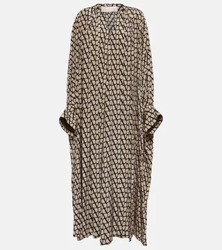 Toile Iconographe printed silk kaftan dress