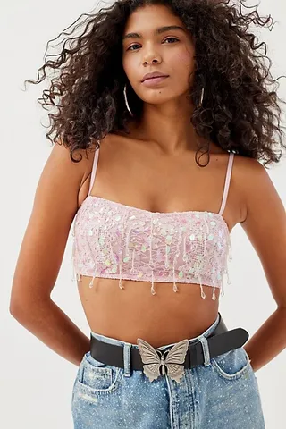 UO Dolly Sparkly Sequin Cami