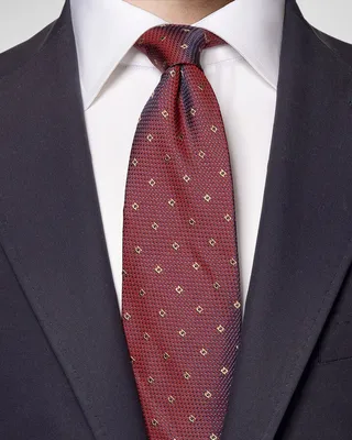 Men's Geometric Jacquard Silk Tie