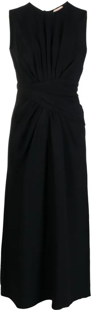 Twist Detail Open-Back Dress