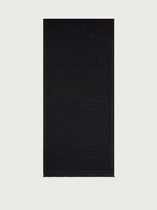 Ferragamo Women Gancini scarf Black