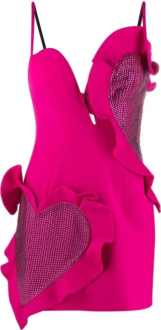 Heart-Patch Sleeveless Mini Dress