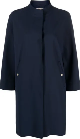 Single-Breasted Long-Sleeve Coat
