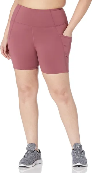 Core 10 Women's All Day Comfort Slim-Fit High-Waist Side-Pocket Booty Yoga Short