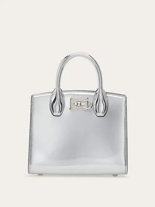 Ferragamo Women Ferragamo Studio Box bag (S) Silver