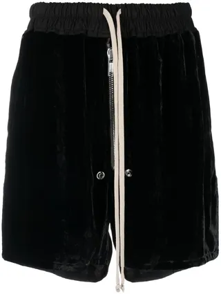 Bela Velvet-Effect Boxer Shorts