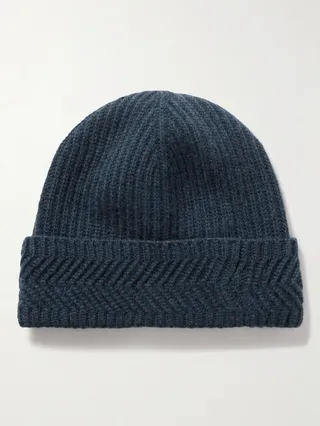 Ribbed Cashmere Beanie