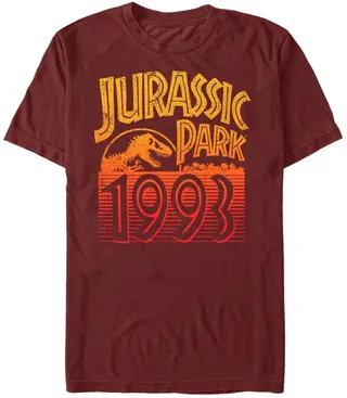 Jurassic Park Men's Retro Logo 1993 Short Sleeve T-Shirt